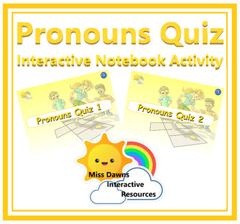Preview of Interactive Pronouns Quiz Activity for IWB FREEBIE