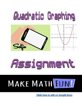 Preview of Interactive Quadratic Graphing Assignment - Make Math Fun