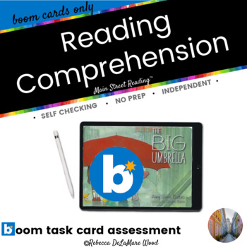 Preview of Interactive Read Aloud Boom Card™ Assessments The Big Umbrella