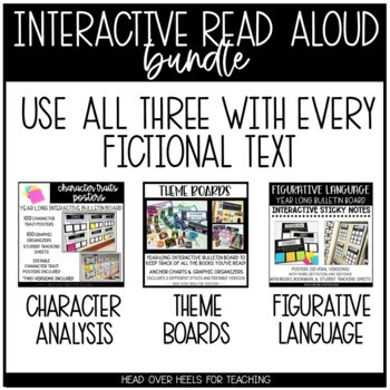 Preview of Interactive Read Aloud Bundle | Character Analysis | Theme | Figurative Language