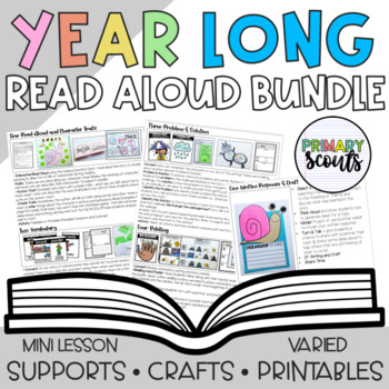 Preview of Interactive Read Aloud Lesson Activities and Craft BUNDLE
