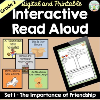 Preview of Interactive Read Aloud - Gr 2 - Importance of Friendship - Printable AND Digital