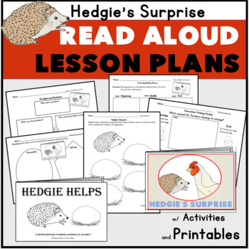 Preview of Interactive Read Aloud Lesson Plan Activities for Hedgie's Surprise