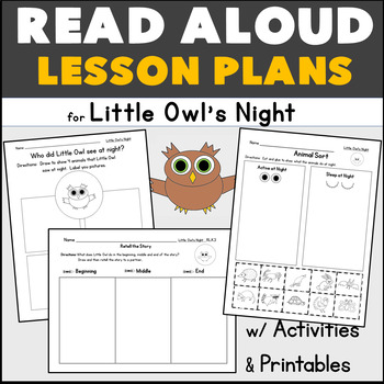 Preview of Interactive Read Aloud Lesson Plan Activities for Little Owl's Night