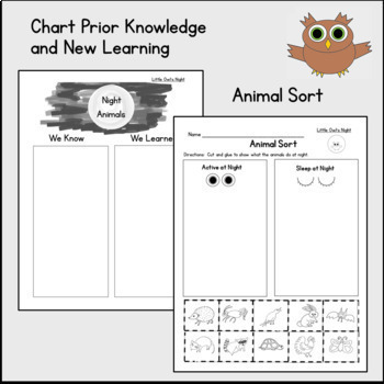 Interactive Read Aloud Lesson Plan Activities for Little Owl's Night