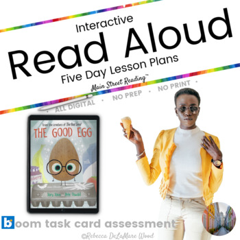 Preview of Interactive Read Aloud Lesson Plans Boom Card™ Comprehension The Good Egg