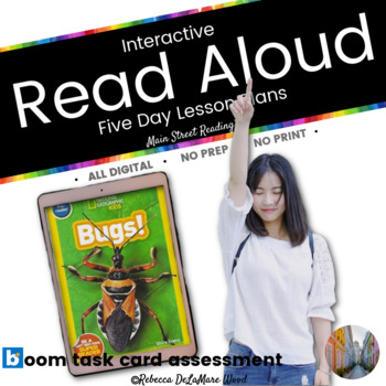 Preview of Interactive Read Aloud Lesson Plans Boom Cards™ National Geographic Kids™ Bugs