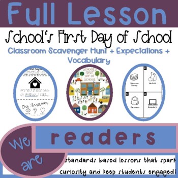 Preview of Interactive Read Aloud Lesson | School's First Day of School | Back to School