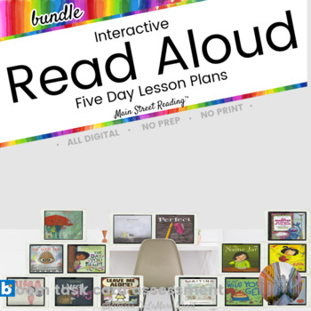 Preview of Interactive Read Aloud Lessons Boom Card™ Comprehension Social Emotional BUNDLE