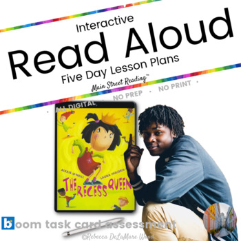 Preview of Interactive Read Aloud Lessons Boom Card™ Comprehension The Recess Queen