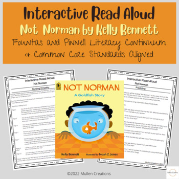 Preview of Not Norman | Interactive Read Aloud | Reading Comprehension Lesson Plans