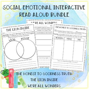 Preview of Social Emotional Interactive Read Aloud Bundle: Activities + Teacher Resources