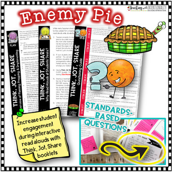 Enemy Pie Story Elements Character Traits Interactive Read Aloud Rl3 2 3 3 3 6