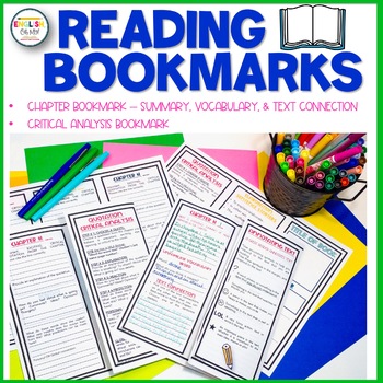 Preview of Reading Bookmarks - Text Connections, Summarizing, Critical Thinking