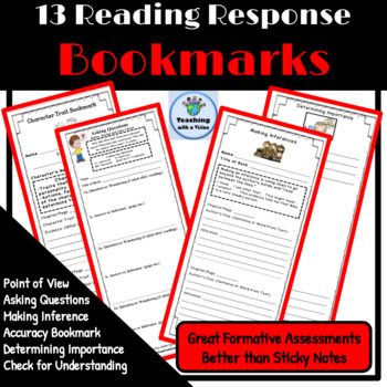 Preview of Reading Response Bookmarks for Comprehension and Decoding Skills and Strategies