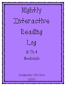 Preview of Interactive Reading Log: Use with any book!