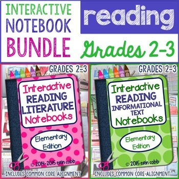 Preview of Interactive Reading Notebook Bundle for Grades 2-3: Literature & Informational