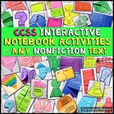 Interactive Reading Notebook Nonfiction Activities Common Core Aligned