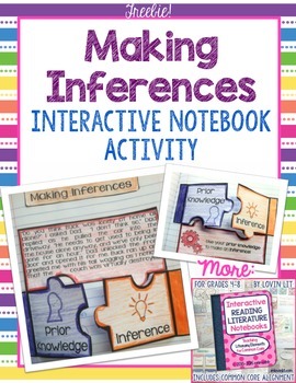 Preview of Interactive Reading Notebooks ~ FREE Bonus Lesson! Making Inferences