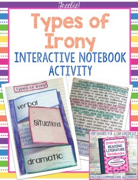 Preview of Types of Irony FREE Bonus Lesson! Interactive Reading Notebooks