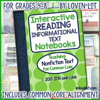 Preview of Reading Interactive Notebook: Nonfiction Text Activities