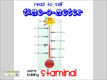 Preview of Interactive Reading Stamina Thermometer
