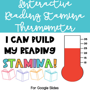 Preview of Interactive Reading Stamina Thermometer for Google Slides™ 