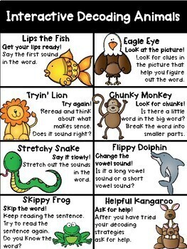 Animal Reading Strategies | Interactive Animals to Use for Guided Reading