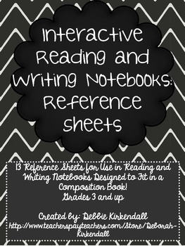 Preview of Interactive Reading and Writing Notebook Reference Sheets (in print and cursive)