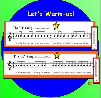 Preview of Interactive Recorder Warm-ups (Smartboard)