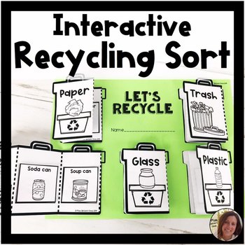 Preview of Interactive Recycling Sort | Special Education Resource