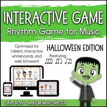 Preview of Interactive Rhythm Game - Halloween Rhythm Challenge featuring Sixteenth Notes