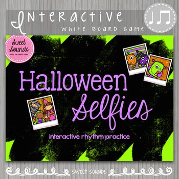Preview of Interactive Rhythm Game - Halloween Selfies - Quarter Notes and Eighth Notes