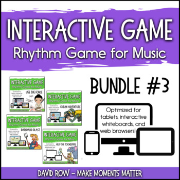 Preview of Interactive Rhythm Games BUNDLE #3 - Space, Barnyard, Ocean, and Zoo Resources