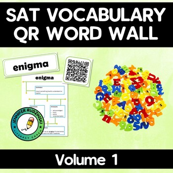 Preview of SAT Vocabulary Volume 1 - QR Code Word Wall