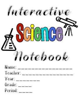 Interactive Science Notebook Cover Rainbow X by scienceandsunshine7