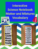 Interactive Science Notebook Vocabulary Foldable on Matter
