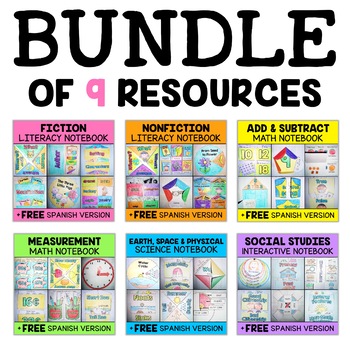 Preview of Interactive Notebooks Bundle + FREE Spanish