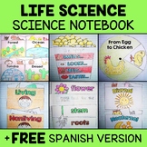 Life Science Interactive Notebook Activities + FREE Spanish