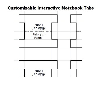 Preview of Interactive Science Notebook Tabs * Customizable * MS Earth/Space Science