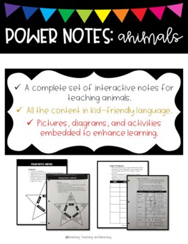 Preview of Interactive Science Notes: Animals (with answer key)