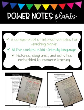 Preview of Interactive Science Notes: Plants (with answer key)