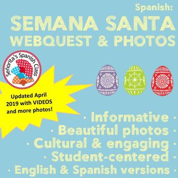 Preview of Spanish - Semana Santa Webquest & Beautiful Photo Presentation (UPDATED 2019!)