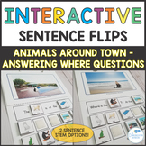 Interactive Sentence Flips - Animals - Asking and Answerin