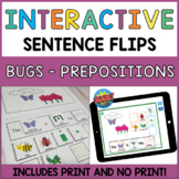 Interactive Sentence Flips Spring Bugs! - Prepositions wit