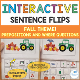 Fall Interactive Sentence Expansion Flip Book Spatial Concepts