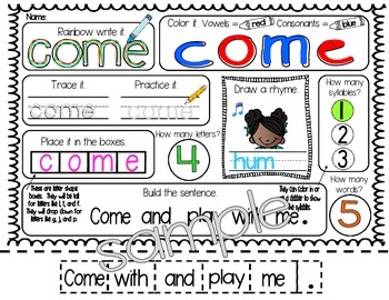 Sight Word: WENT - Interactive Flap Book, Reader, and More!