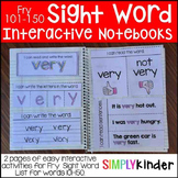 Interactive Sight Word Notebooks - Fry 101-150