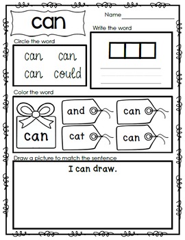 Sight Word Emergent Reader - Sight Word CAN by Teaching Products