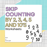 Interactive Skip Counting by 2,3,4,5,10 bundle | Printable